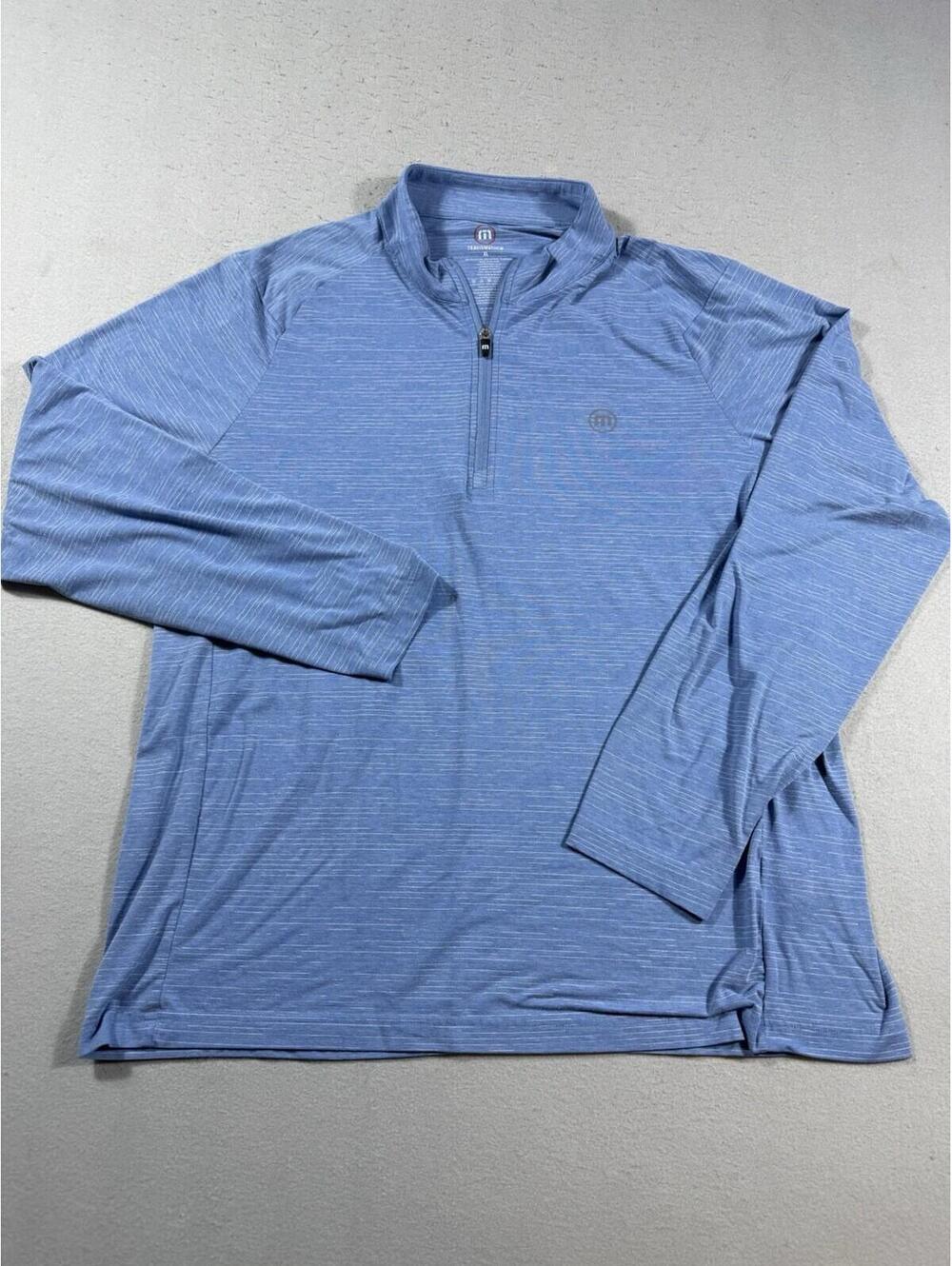 TravisMathew Quarter Zip Pullover Blue Space‎ Dye XL Golf Stretch